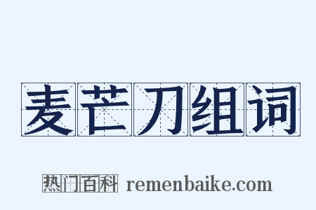 麦芒刀组词是什么意思的图片